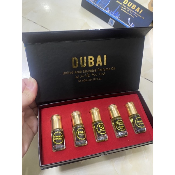 SET 5 CHAI TINH DẦU NƯỚC HOA DUBAI