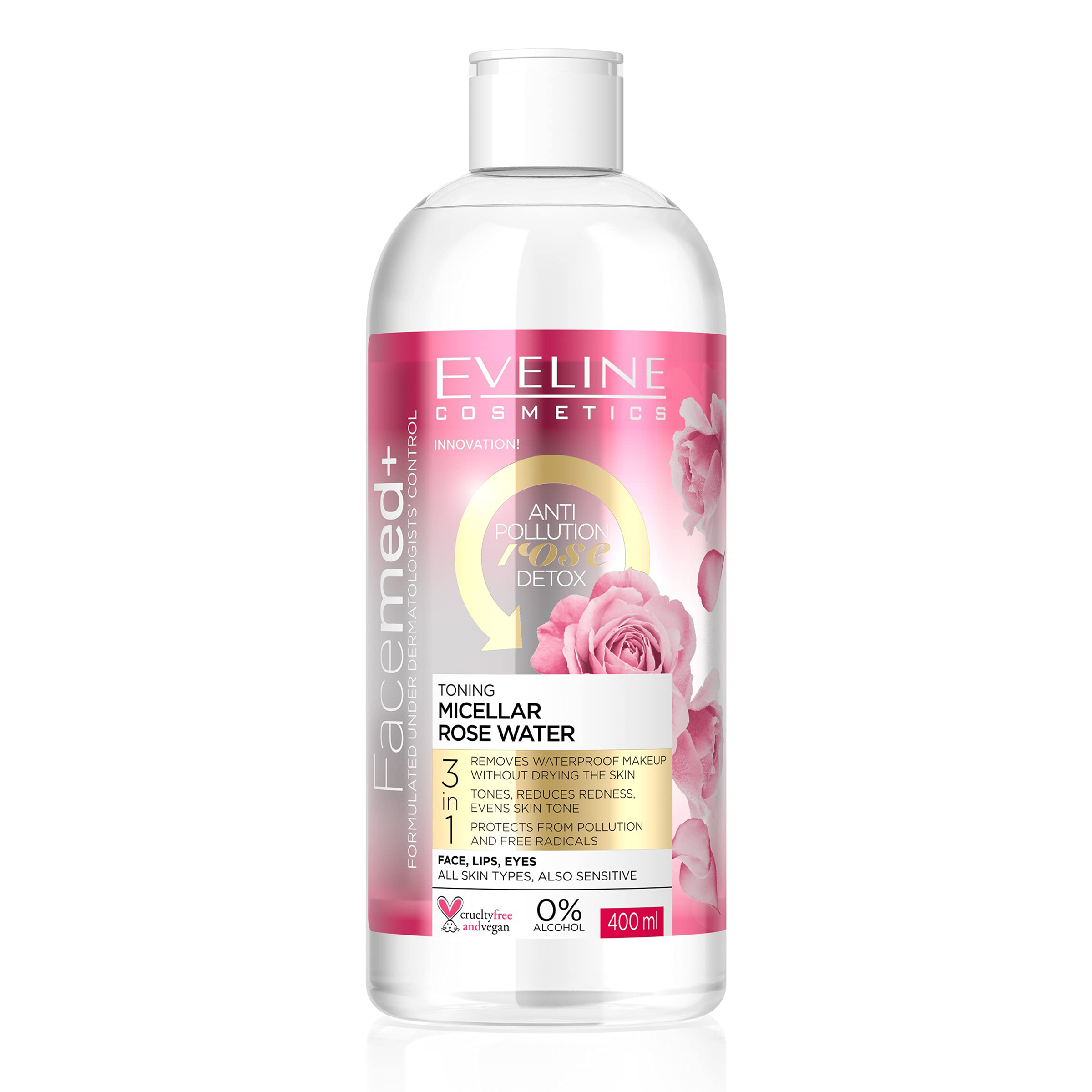 Nước Tẩy Trang Sạch Sâu 3 Tác Động Vượt Trội Eveline Facemed+ Micellar Water 400ml