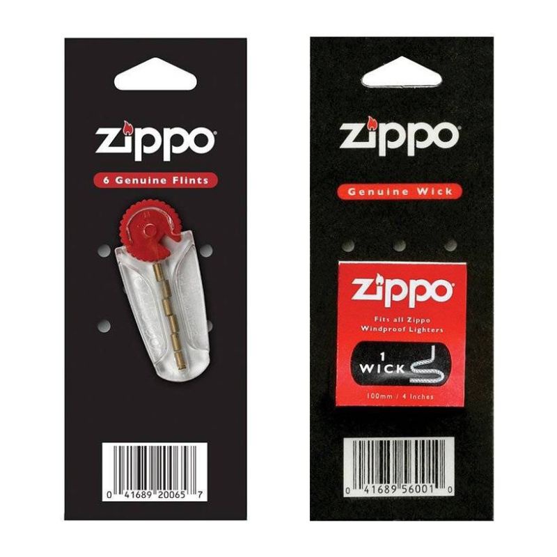 [ COMBO 2  Món ]Đá + Bấc (Tim) Dành Cho Bật Lửa Zippo Chính Hãng -Bền -Dễ Sử Dụng