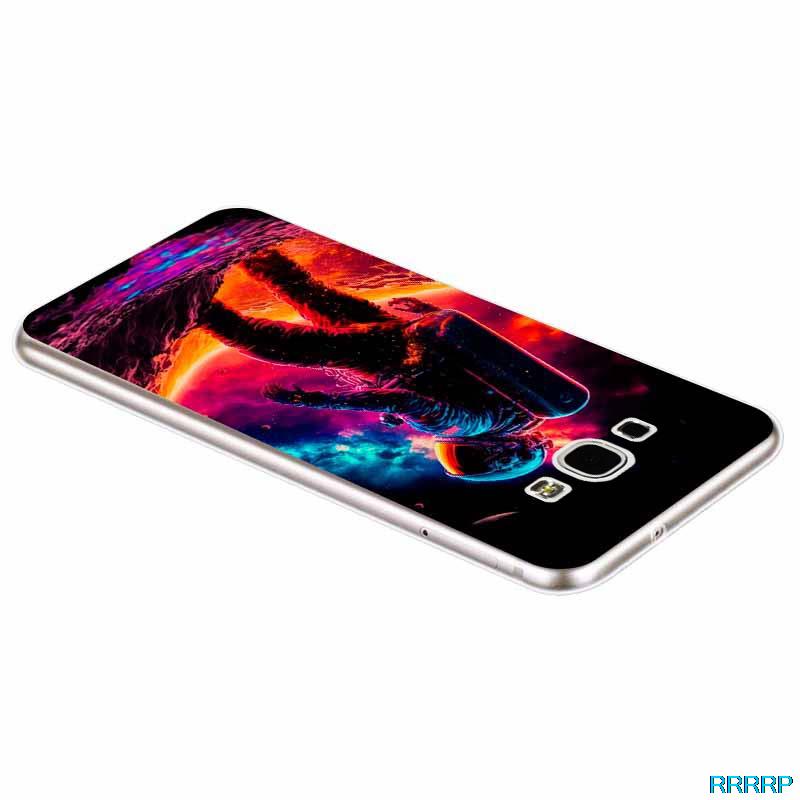 Rrrp dễ thương trường hợp đối với Samsung Galaxy A8 2015 hình Phi Hành Gia silicon mềm vỏ TPU Bìa