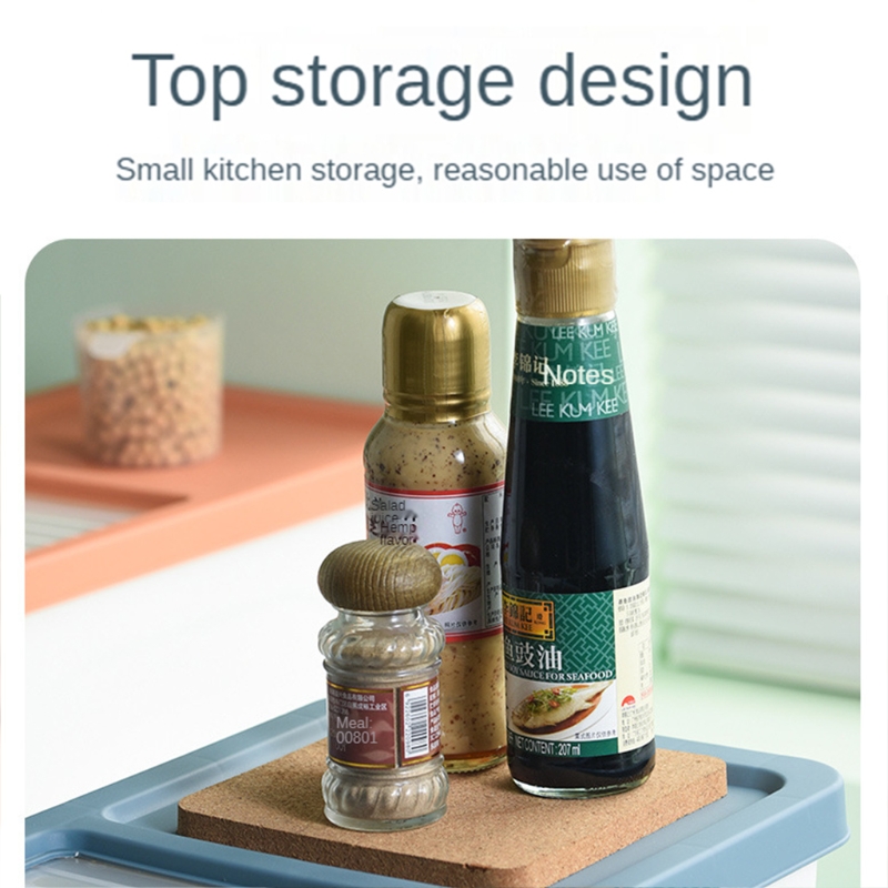 Rice Storage Container 10kg with Visible Window and Pulley for Home Kitchen Thick Rice Storage Box Grain Storage Box