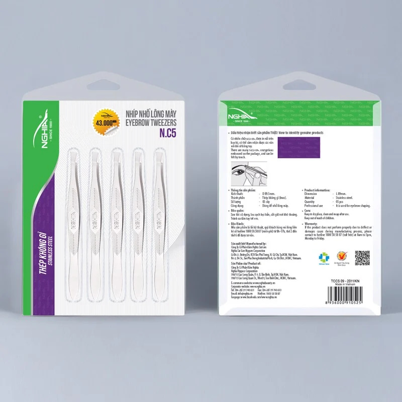 Vỉ 5 nhíp nc5 - kềm nghĩa