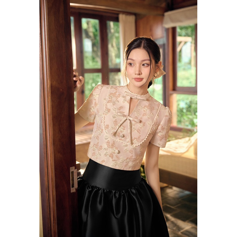 CÉLESTE - Áo gấm Joyce Top (2 màu)