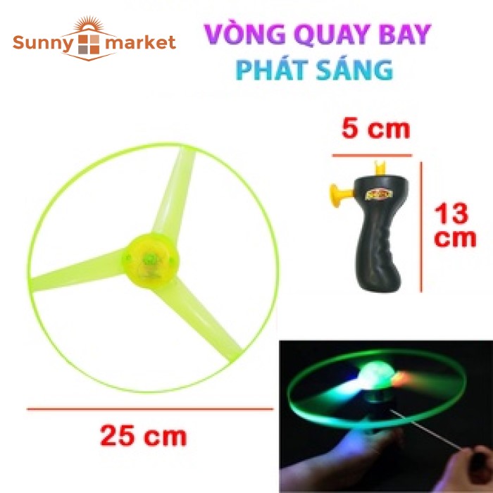 Đồ chơi bắn chong chóng phát sáng, vòng giật quay bay có đèn