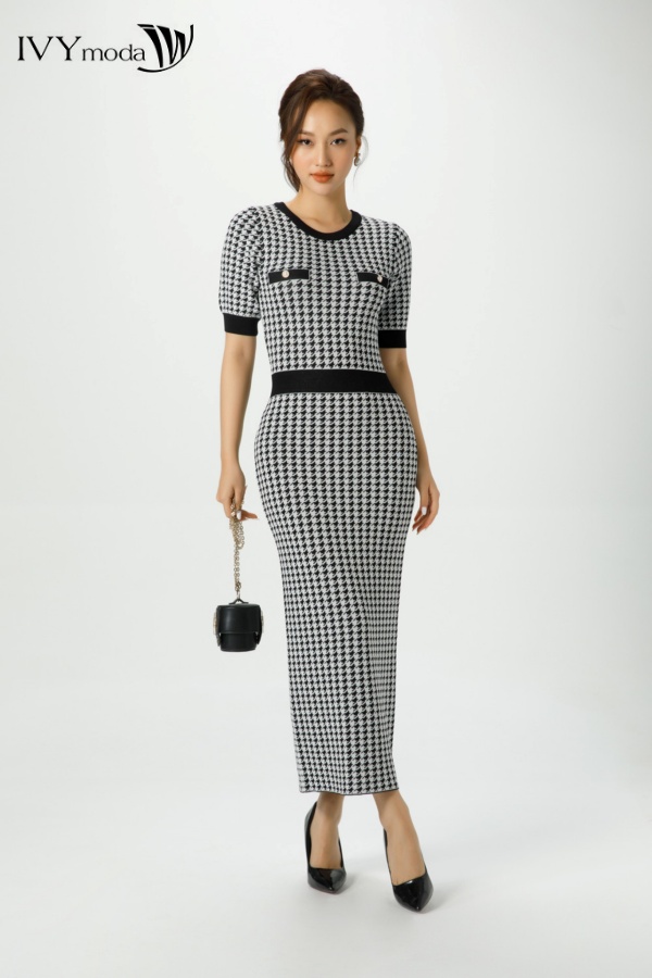 Đầm len ôm body dáng dài moda IVY Moda MS 42B8868