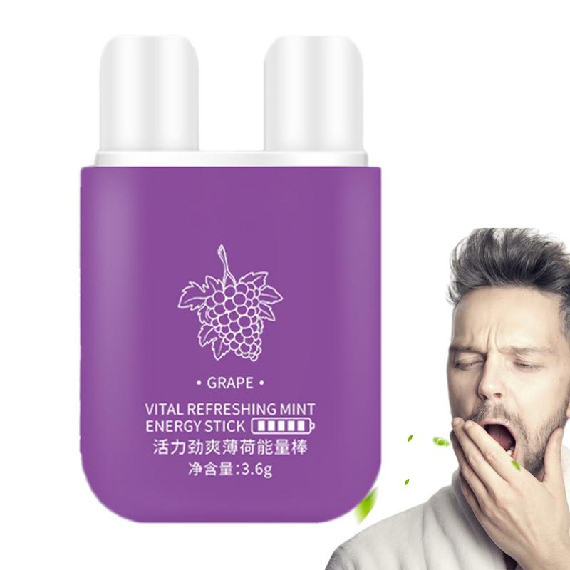 1x Double-hole Design Wake Up Stick Empty Bottle Small Nasal Tubes Inhaler Plastic Office Worker Student Avoid Sleepiness Device. 