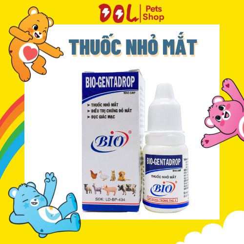 Thuốc Nhỏ Mắt Cho Chó Mèo Bio Gentadrop chai 10 ml