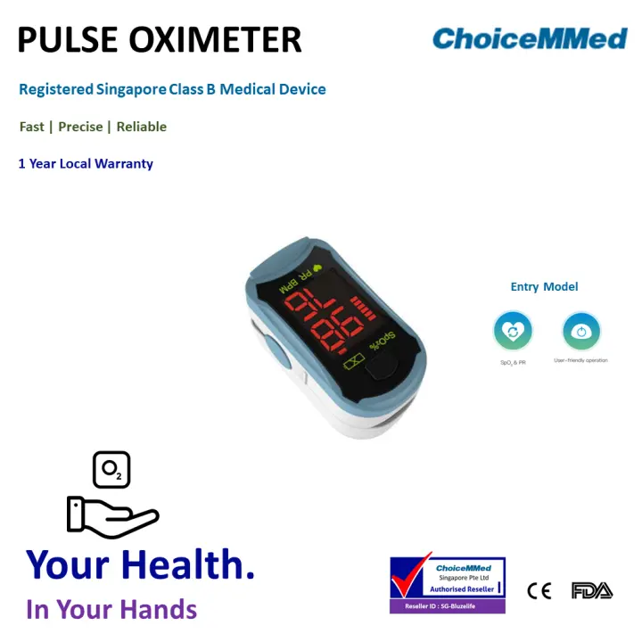 Spo2 Monitor Pulse Oximeter Basic Local Warranty Choicemmed Lazada Singapore