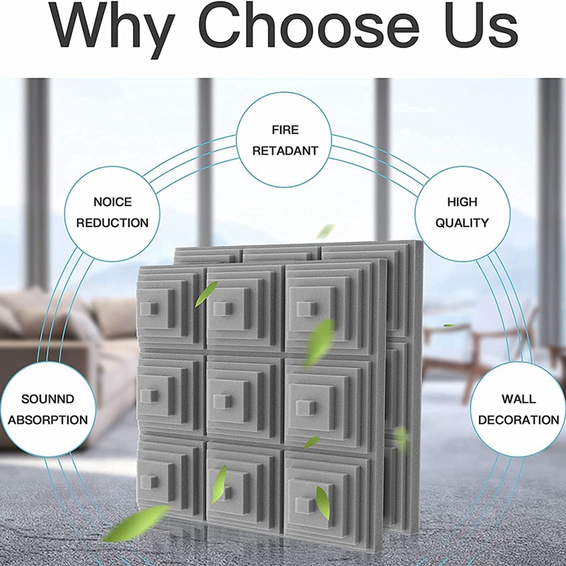 12 Pcs Acoustic Foam Panel,Sound Insulation Foam Panel,Sound Insulation ...