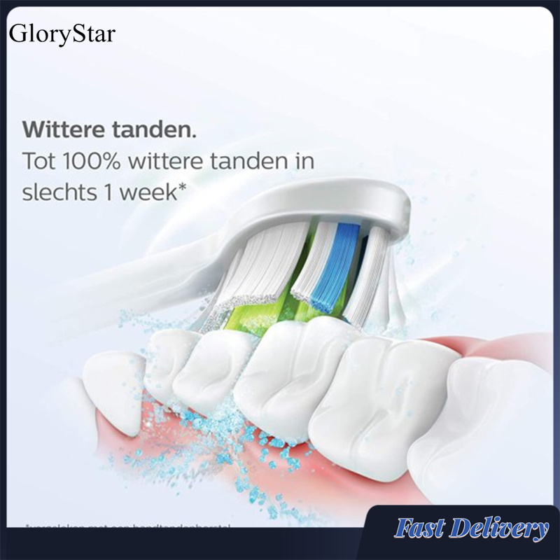 GloryStar Toothbrush Head For Philips Sonicare W2 Plaque Control Deep Cleaning Replacement Brush Head Hx6063/64 (w2)