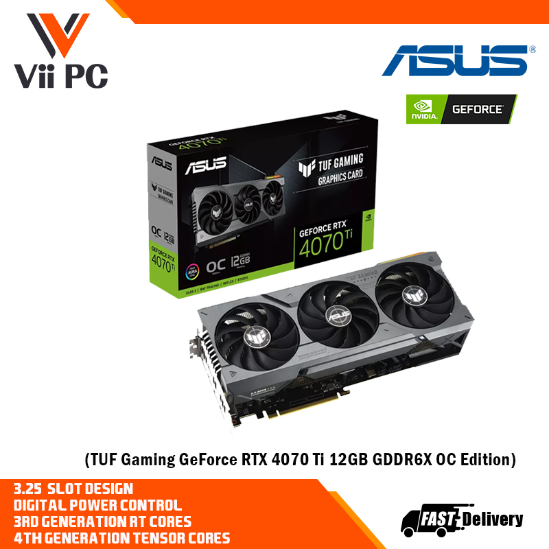 ASUS NVIDIA TUF Gaming GeForce RTX 4070 Ti 12GB GDDR6X OC Edition