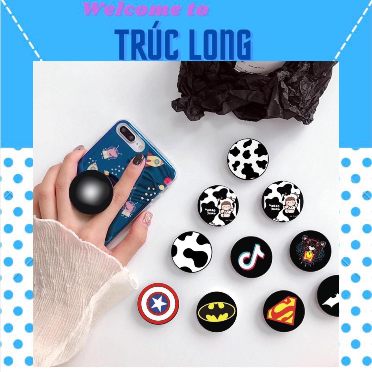 Pop cute giá đỡ điện thoại đa năng