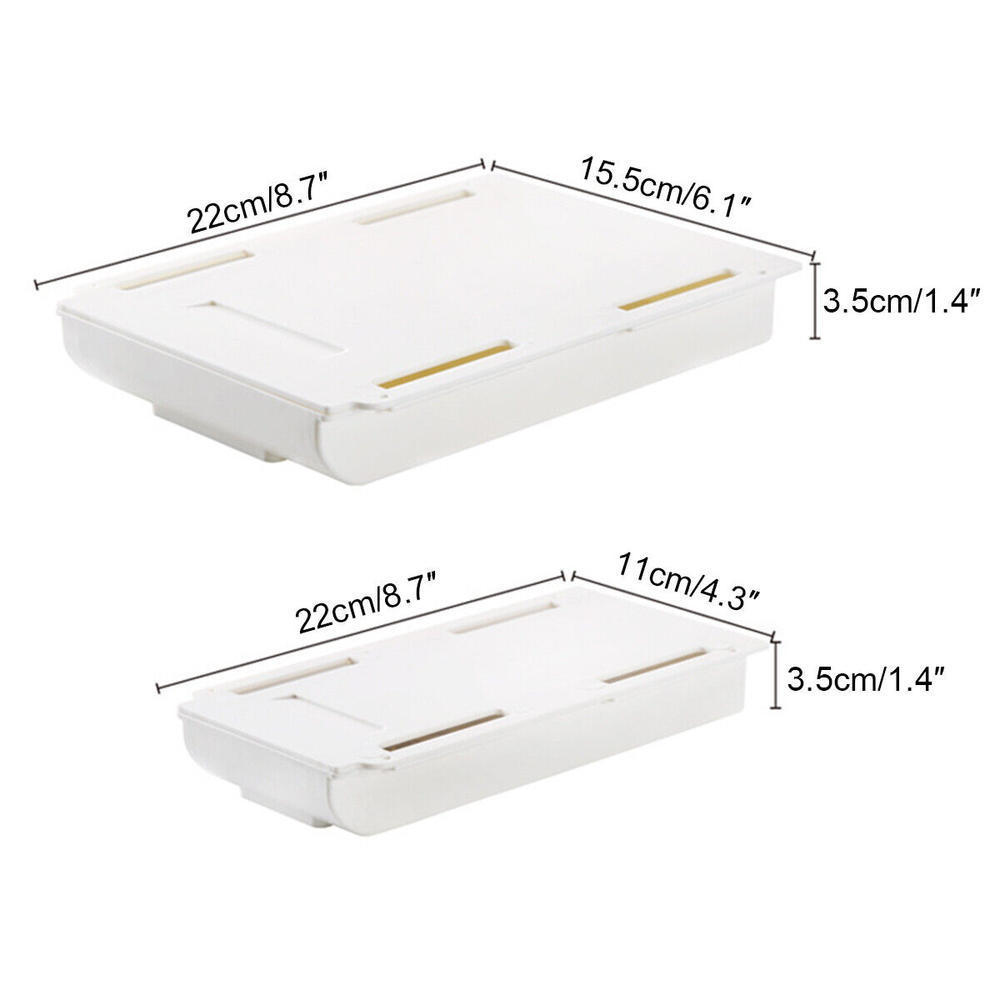 Space-saving Table Drawer Under Desk Hidden Storage Unit Under Desk Storage Tray Hidden Table Storage Box Self-adhesive Drawer Organizer