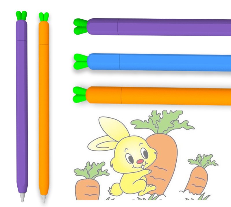 Bao Ốp Silicon Cà Rốt Bảo Vệ Cho Bút Apple Pencil 2
