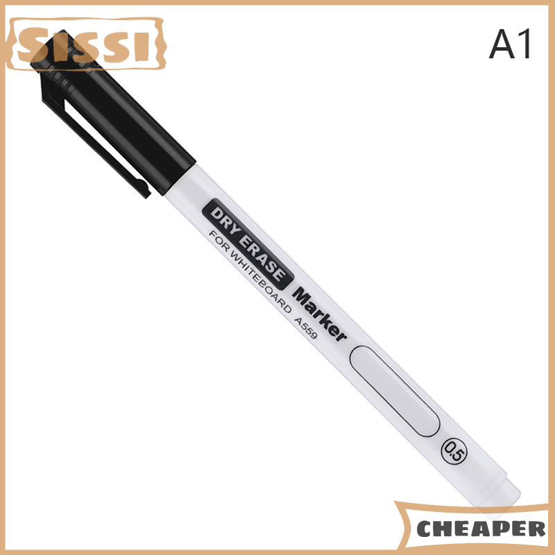Sissi Erasable whiteboard pen extremely thin 0.5MM dry erasing pen office examination waterproof marker pen
