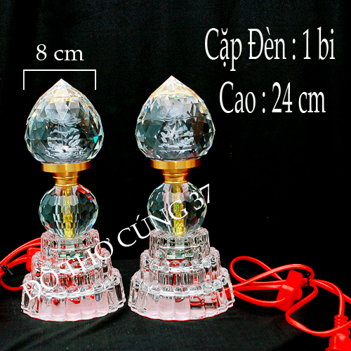ĐÈN THỜ LED PHA LÊ  TRÁI ĐÀO [TỰ ĐỘNG CHUYỂN MÀU]