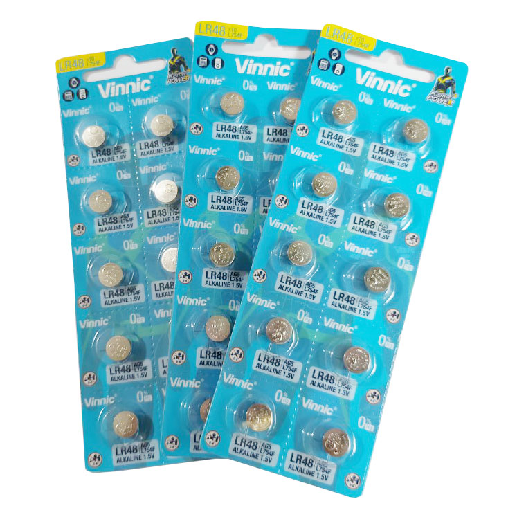 Vỉ 10 Pin cúc áo AG5 / LR754 / LR750 / 393 / SR754SW dùng cho đồng hồ đeo tay thiết bị điện tử