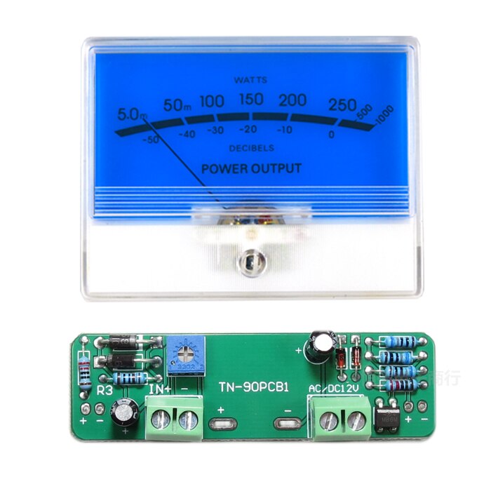 VU Level Meter Stereo Preamp Tube Amplifier Board Indicator DB Preamp Audio Power Meter With Driver Backlit Pointer