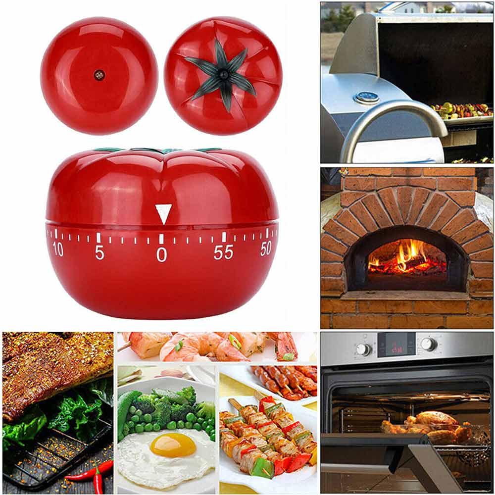 Kitchen Tomato Countdown Timer Baking Time Reminder Mechanical Clock Alarm Tools Tomato