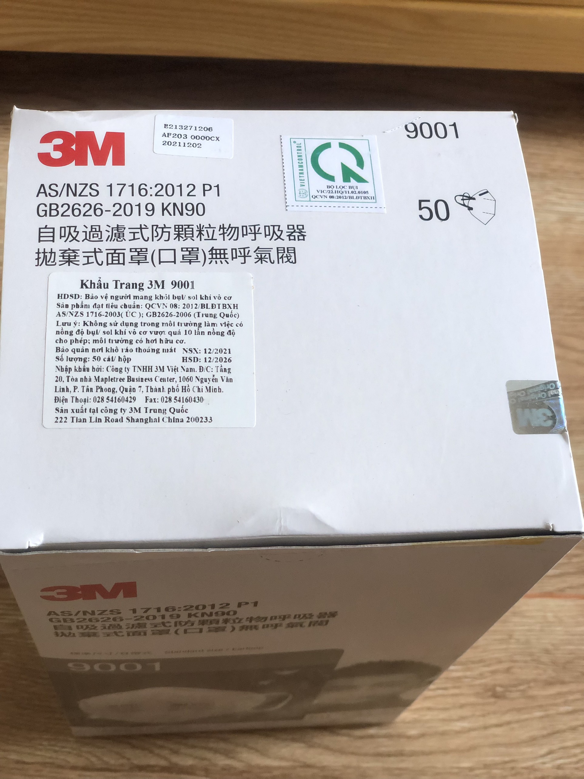 Khẩu trang lọc bụi mịn 3M 9001