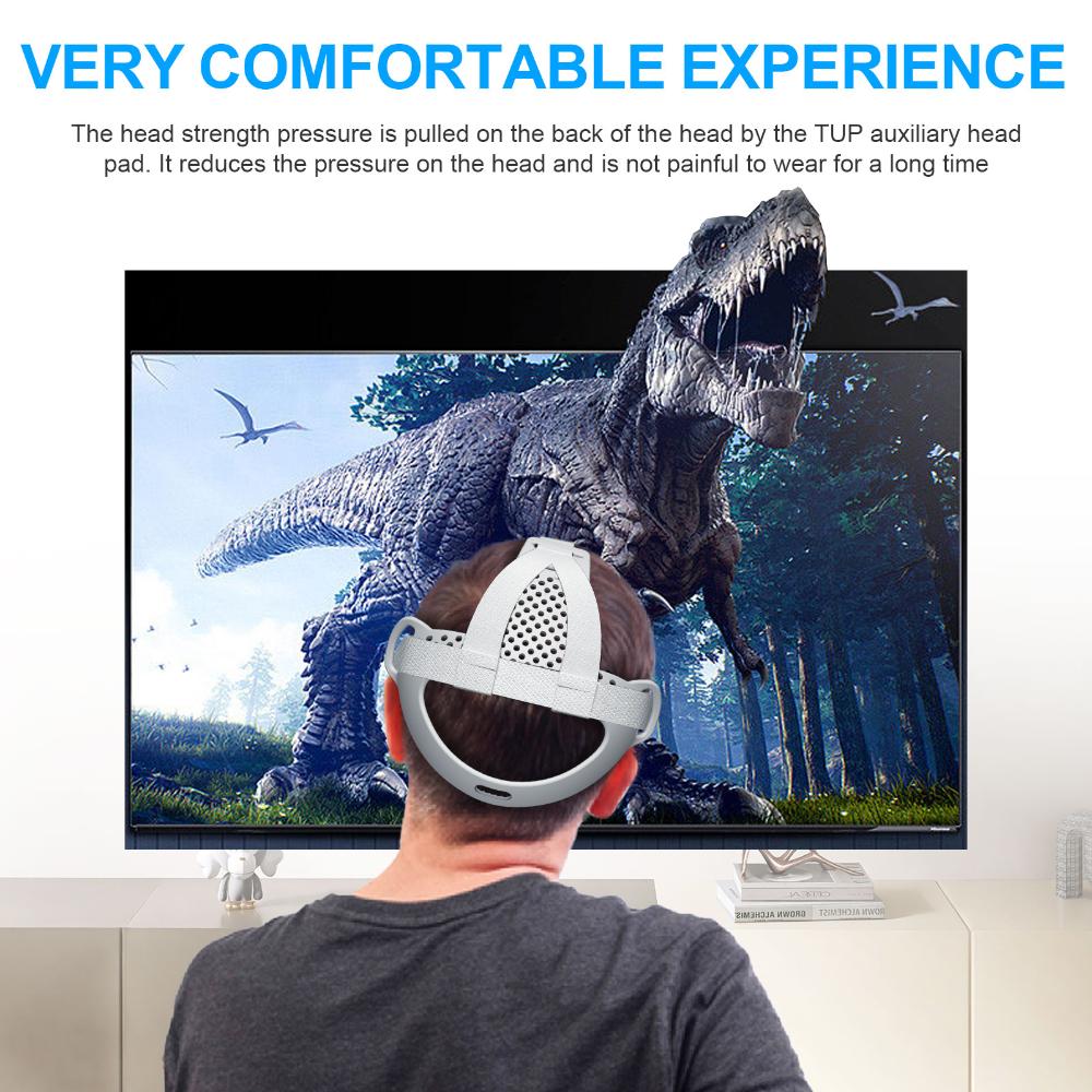 TPU gối đệm đầu đầu thay thế dây đeo Pad đệm giảm áp lực thoải mái cho Meta Quest 3 tai nghe VR