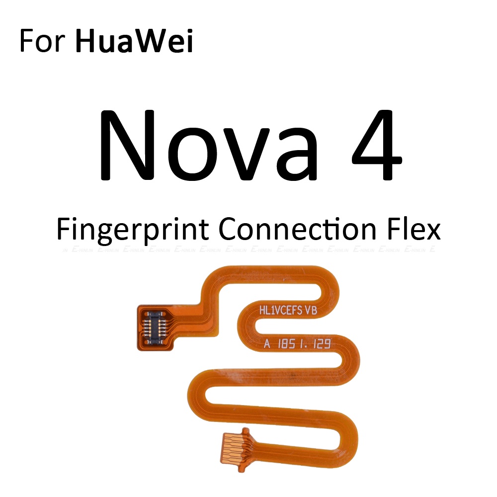 Home Button Touch ID Fingerprint Connector Sensor Menu Return Button Connection Flex Cable For HuaWei Nova 5i 4 3 3i 3e Parts