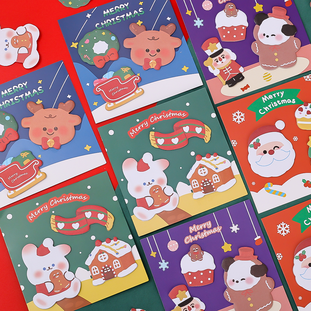 60 Sheets Christmas Combo Post It Sticky Notes Cute Notepad Handbook Decoration Decorative Stickers