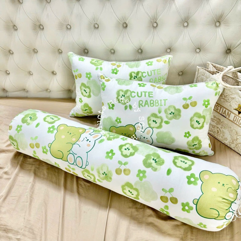 Vỏ gối ôm, bao gối ôm cottonpoly 35x100cm