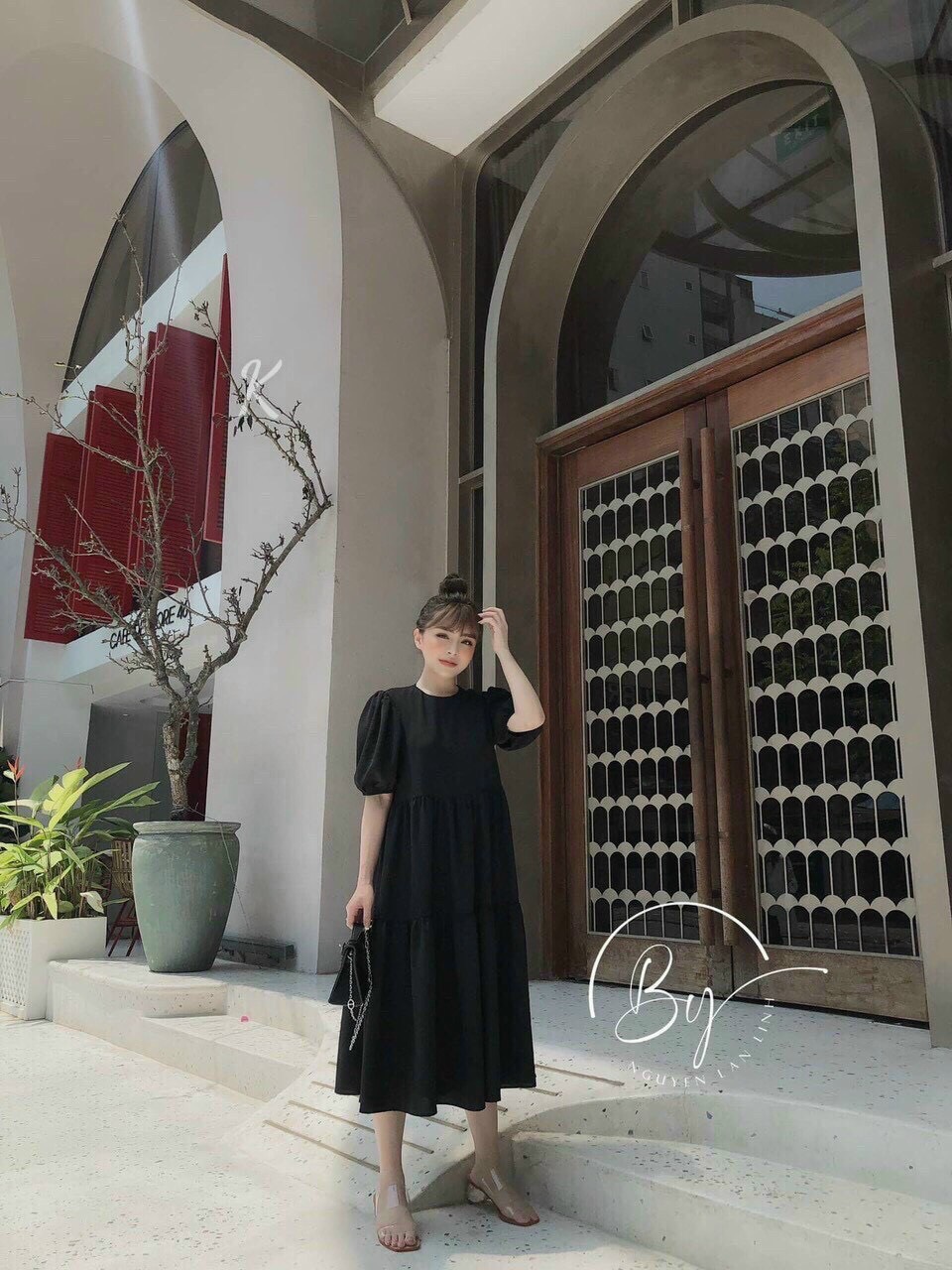 Đầm babydoll nữ dáng xòe, váy xòe bồng maxi đi biển, đầm nữ tay phồng, đầm maxi dáng xòe, váy công chúa, váy nữ dễ thương