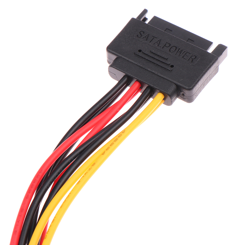 1PC 20CM Sata Extension Cord For HDD SSD Hard Disk SATA Power Y Splitter Cable 15 Pin Male To Dual 15 Pin Female Power Cable Mushen. 