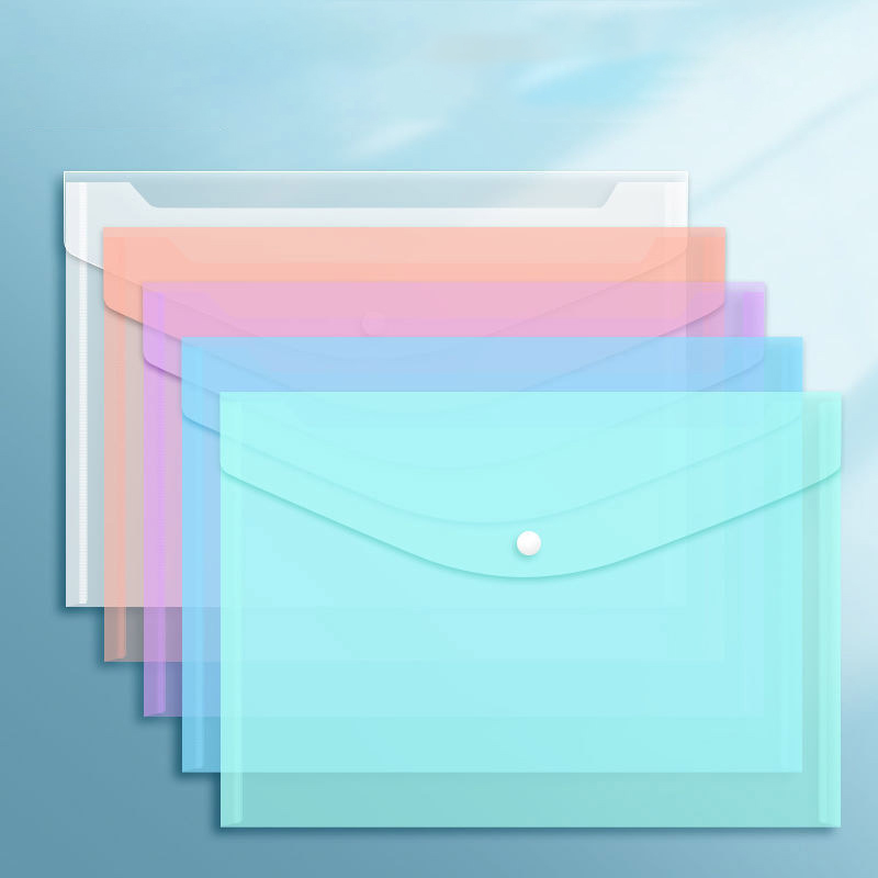 Colorful File Bag Filing Products For Files Transparent Document Folder Waterproof File Folders A4 Letter Document Holder