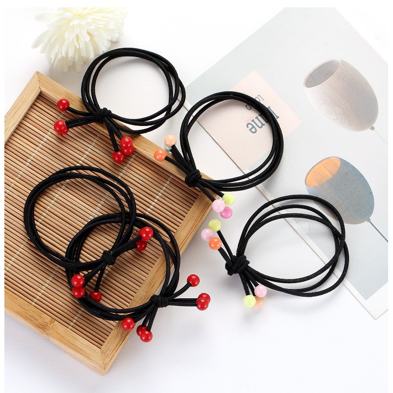 3 Cột tóc tua rua nhiều màu dễ thương phụ kiện tóc trend hàn nhật