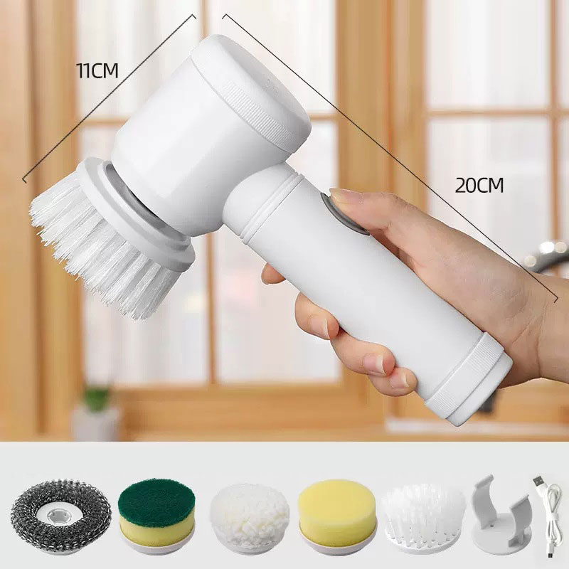 Bàn chải điện đa chức năng, dụng cụ dọn vệ sinh bếp, Miếng Rửa Chén cầm tay, vệ sinh phòng tắm, vệ sinh trong gia đình