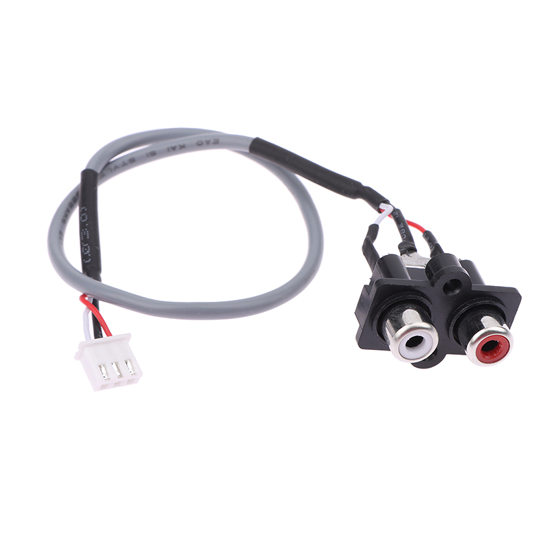 30CM Audio Signal Cable 2 RCA TO XH2.54MM-3PIN Audio Input Socket ...