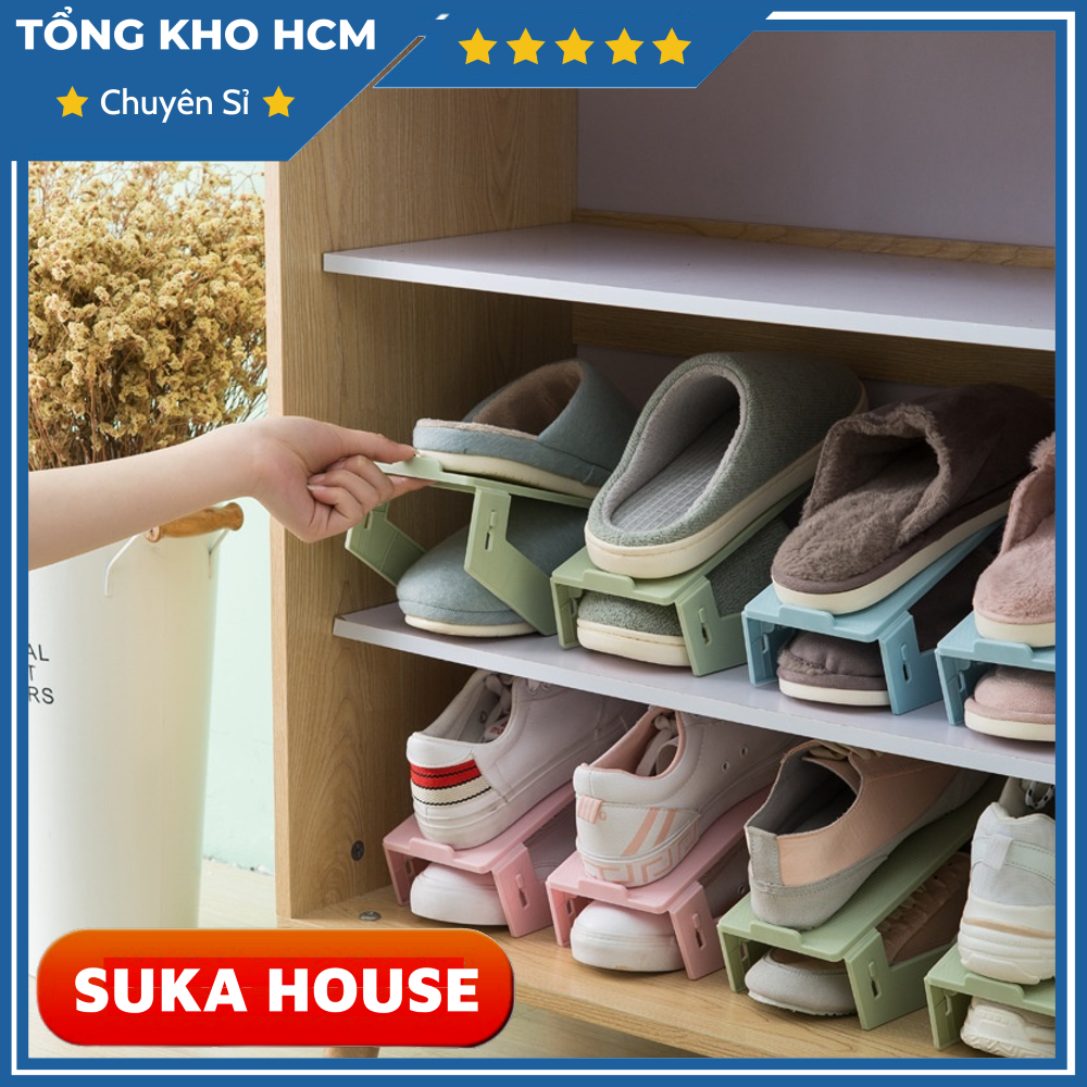 Kệ để giày dép xếp chồng gấp gọn thông minh a461