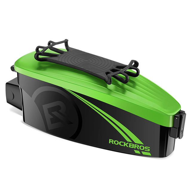 ROCKBROS Bicycle Bag 6.7 Inch Phone Holder Bag PC Hard Shell Bike Front Bag with Free Raincover Cycling Bag Accessories