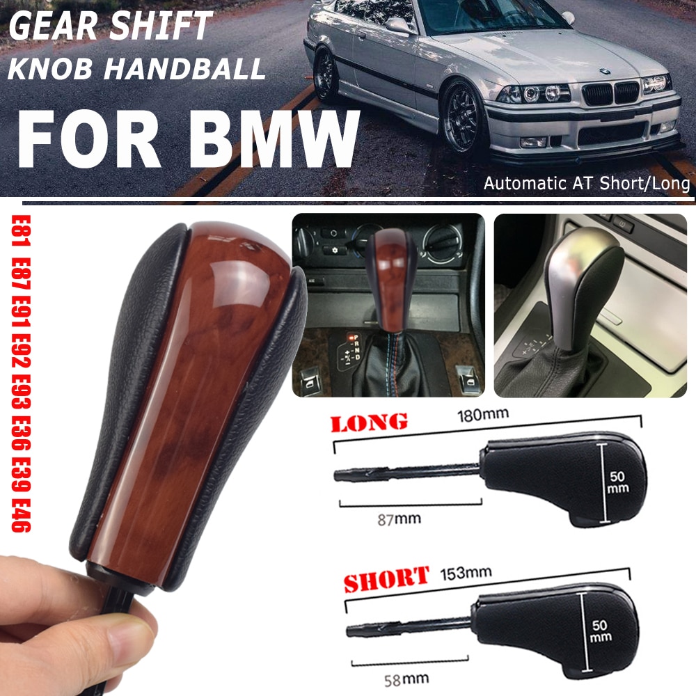 Automatic Car Gearbox Handles Gear Shift Knob Stick Lever Head For BMW E39 E46 E53 E60 E61 E63 E64 E83 E81 E82 E87 E90 E91 E92
