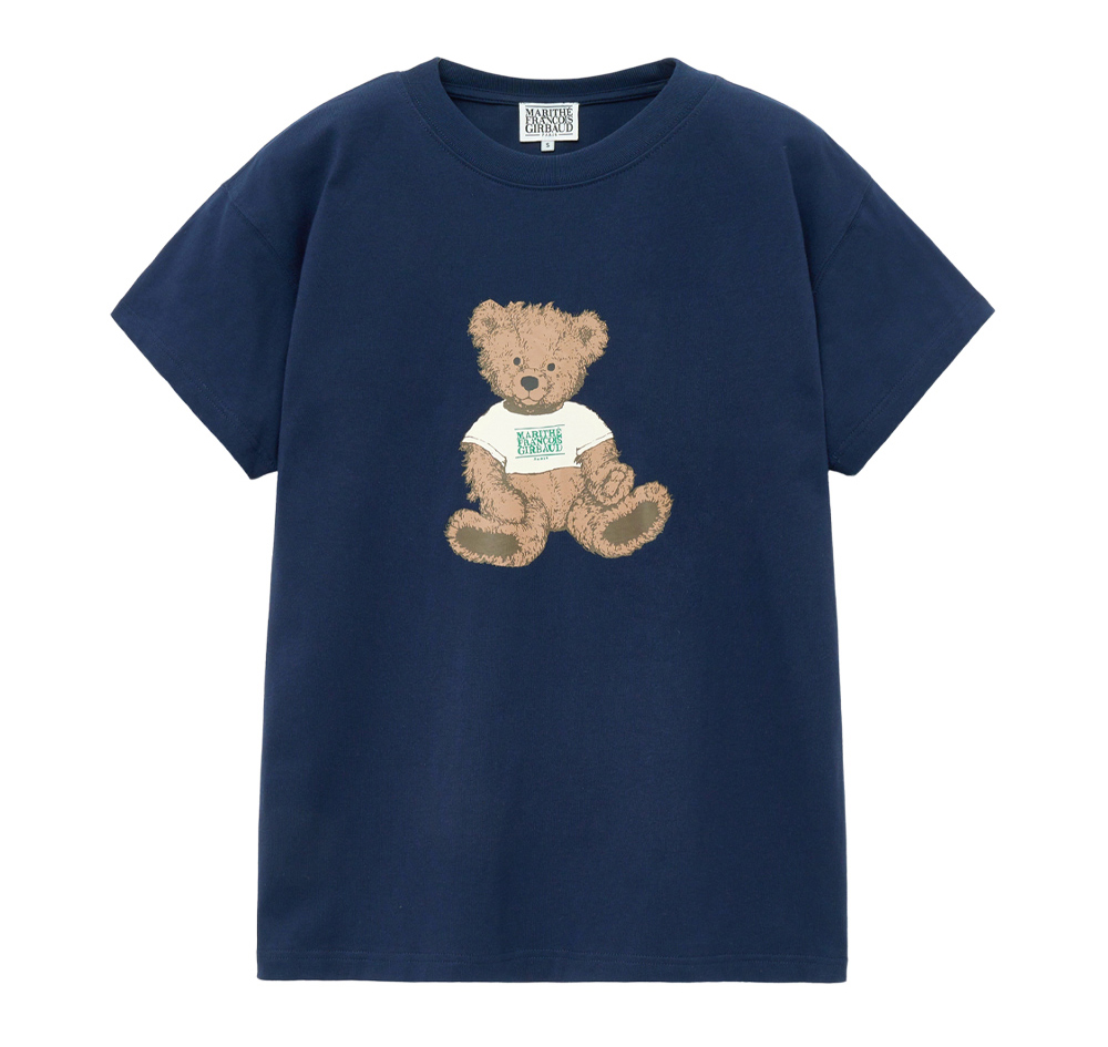 ★Marithe + Francois Girbaud★ W DOODLE BEAR TEE ice blue 韓國MARITHE FRANCOIS GIRBAUD W DOODLE BEAR TEE