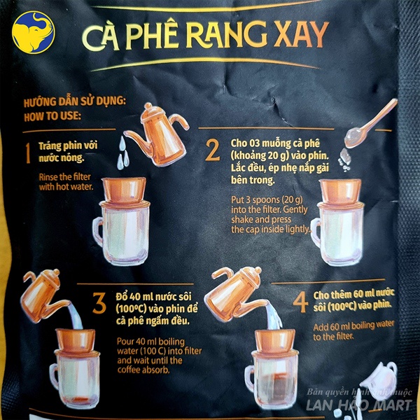 CÀ PHÊ RANG XAY PHA PHIN - PHỐ 450G (GÓI)