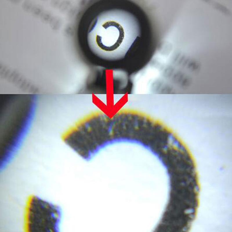 60X Mini Magnifier Microscope With LED Light Jewelry Jeweler Currency Dectector.