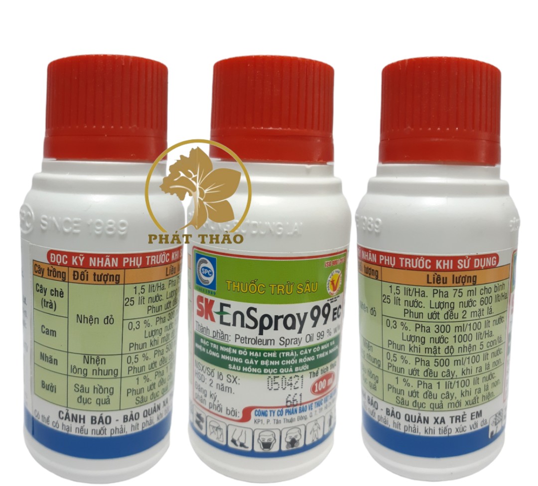Thuốc trừ nhện đỏ DẦU KHOÁNG SK 99 CHAI 100ML