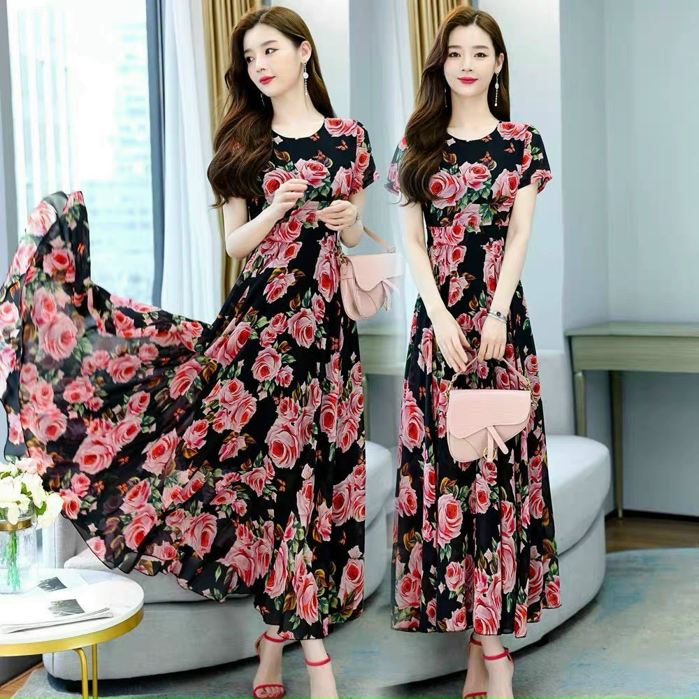 Đầm maxi hoa dáng dài tiểu thư xinh đẹp