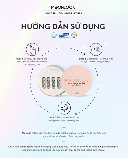 Viên đặt phụ khoa Moonlook mảnh ghép tình yêu