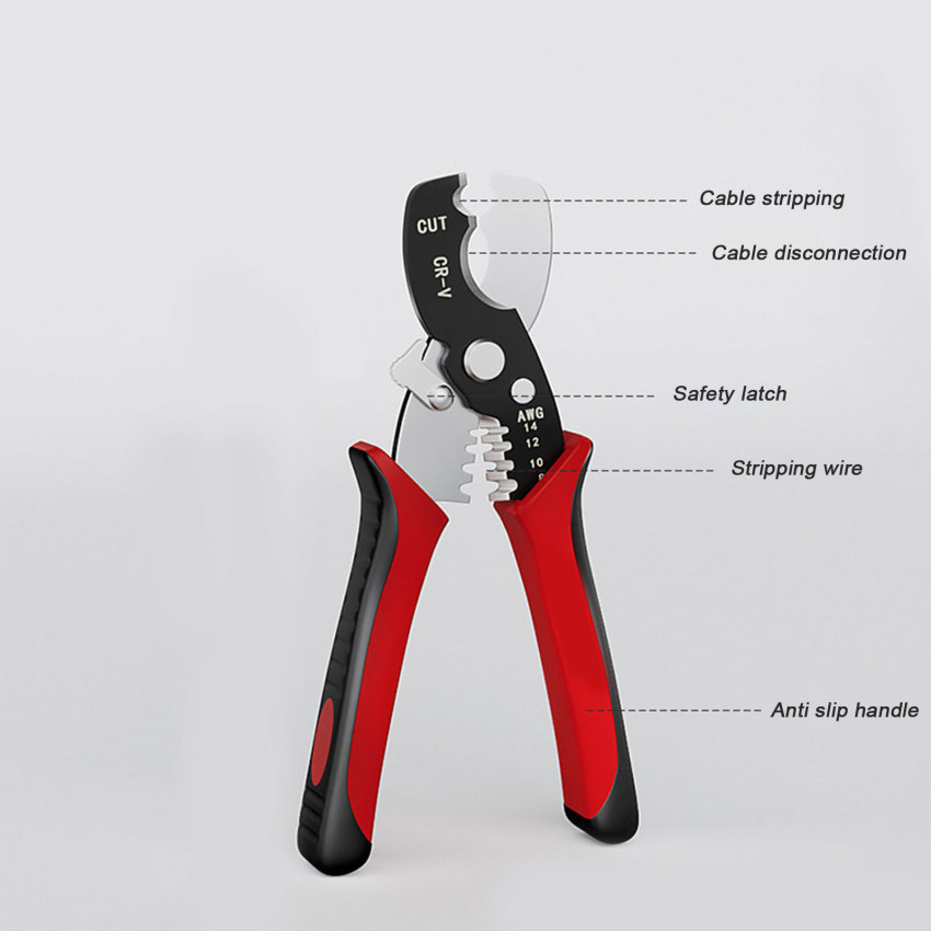 Mitsushi Kìm tuốt dây vinyl Grip chịu lực cao Kìm cắt chéo cho cắt cáp