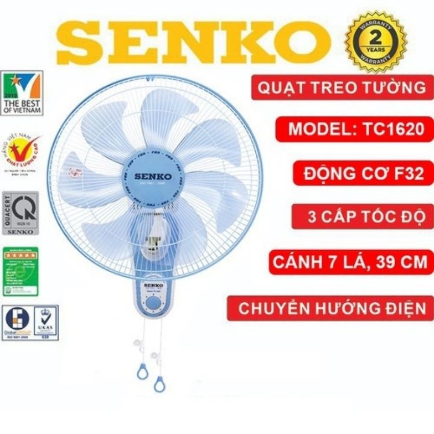Quạt treo tường 2 dây SENKO TC1626