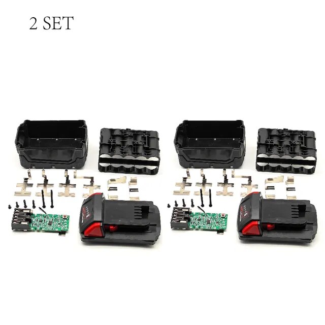 【COOL】 Case For Milwaukee M18 Diy 18v Box With Bms Board Charging Protection Led Digital.