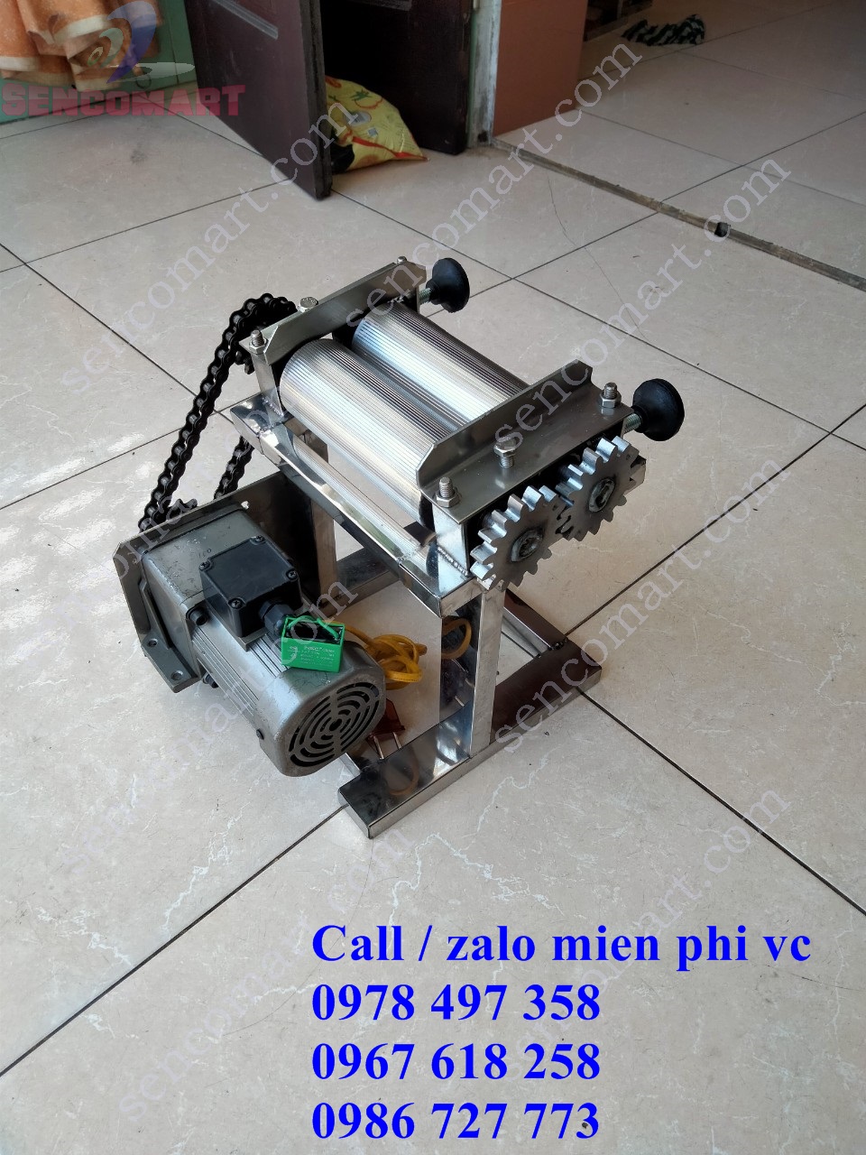 Xưởng bán máy cán mực khô, máy cán bò khô chạy điện
