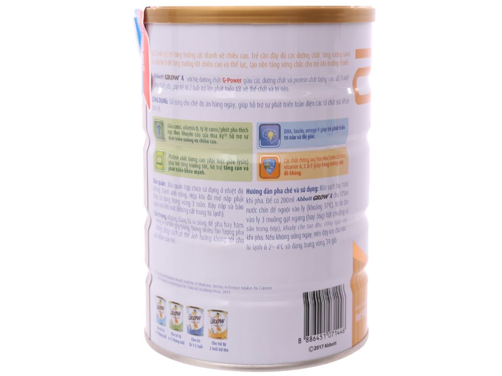 Sữa bột Abbott Grow 2 1,7kg( Từ  2 tuổi trở lên)