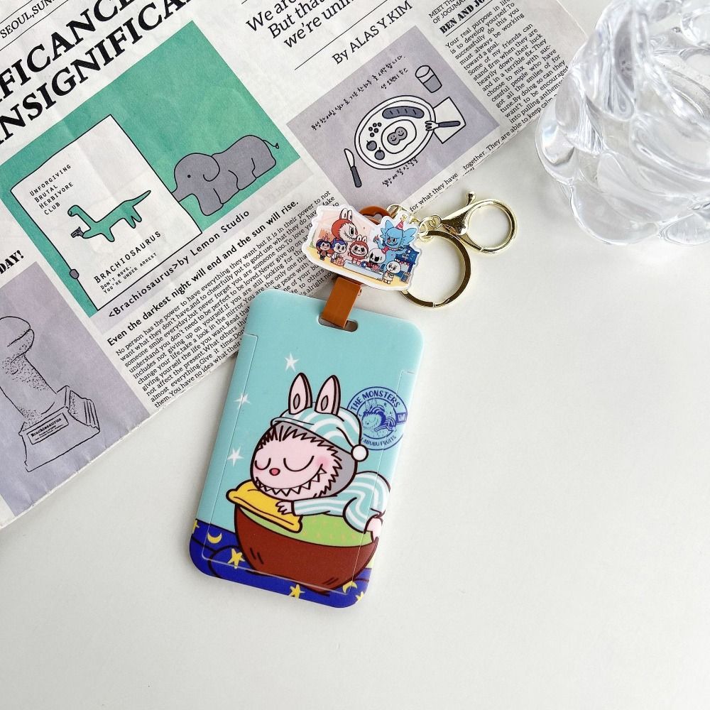 XUNXUAN Hanging Neck Labubu Tome Card Holder Kawaii Cute Students Bus ...