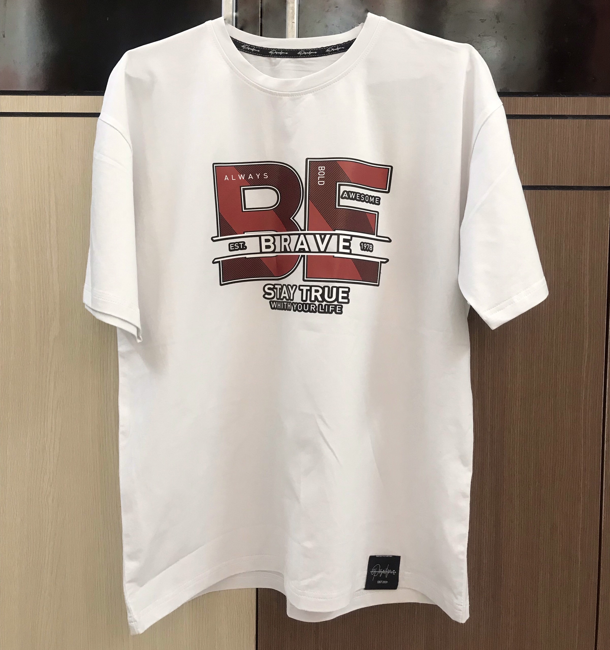 Áo thun form rộng unisex nam nữ Be Brave ( Công nghệ in DECAL )